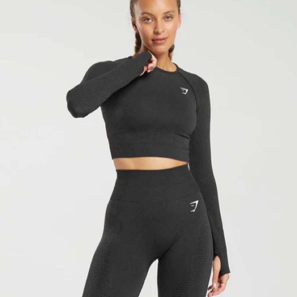 Gymshark vital seamless gray crop top